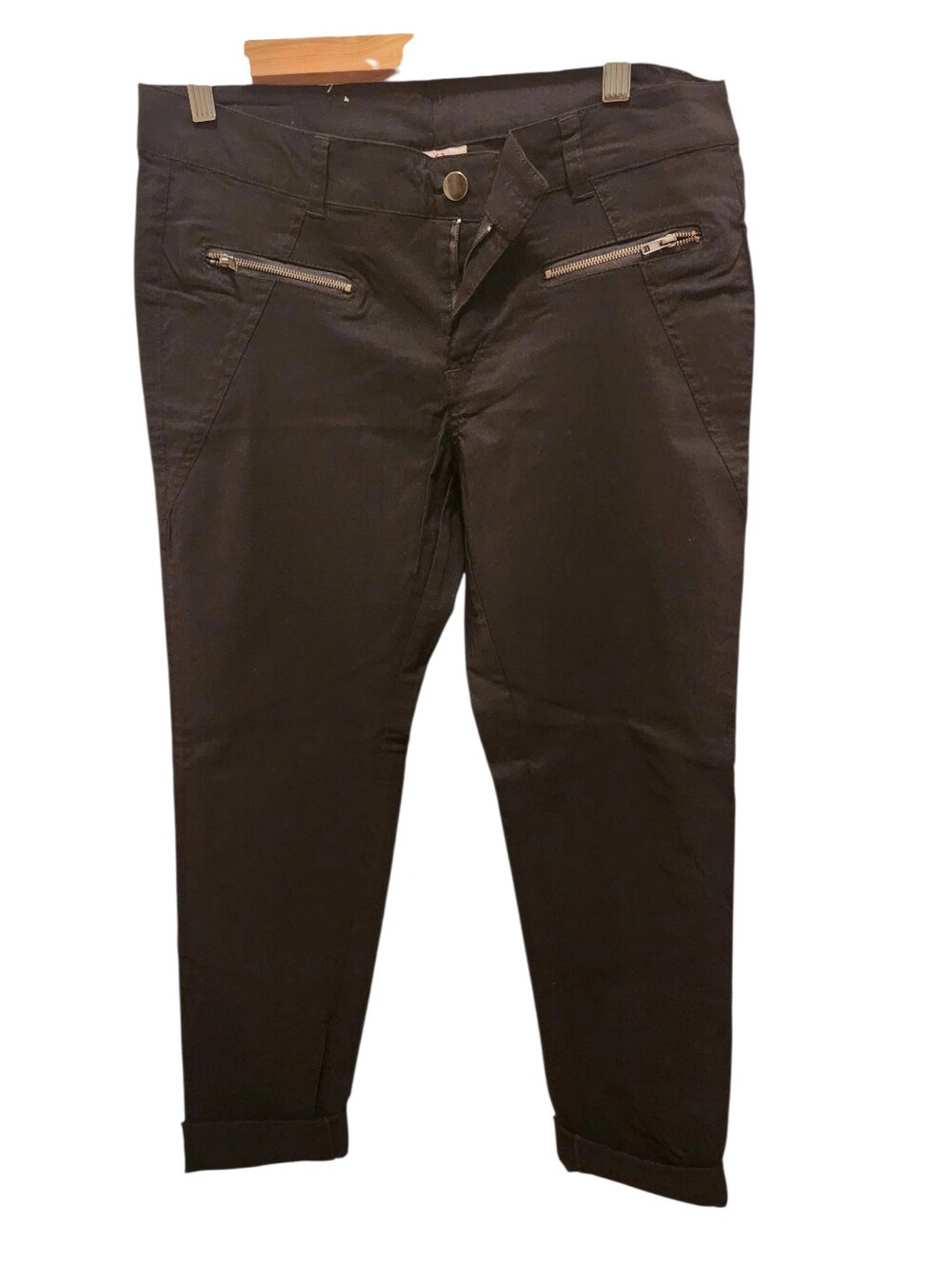 Only You Black Stretch Jeans With Zippers S XL